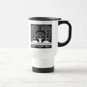 Aubrey Beardsley Art Nouveau Tree Pattern Print Travel Mug