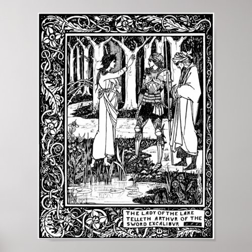 Aubrey Beardsley Illustration For Lady of the Lake Poster