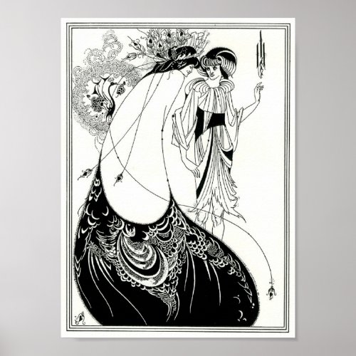 Aubrey Beardsley Peacock Skirt Poster