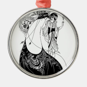 Aubrey Beardsley The Peacock Skirt Art Nouveau Metal Ornament