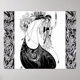 Aubrey Beardsley The Peacock Skirt Art Nouveau Poster