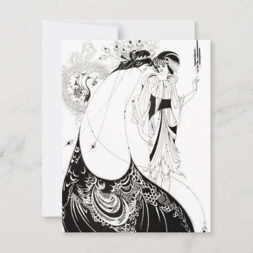 Aubrey Beardsley The Peacock Skirt Invitations