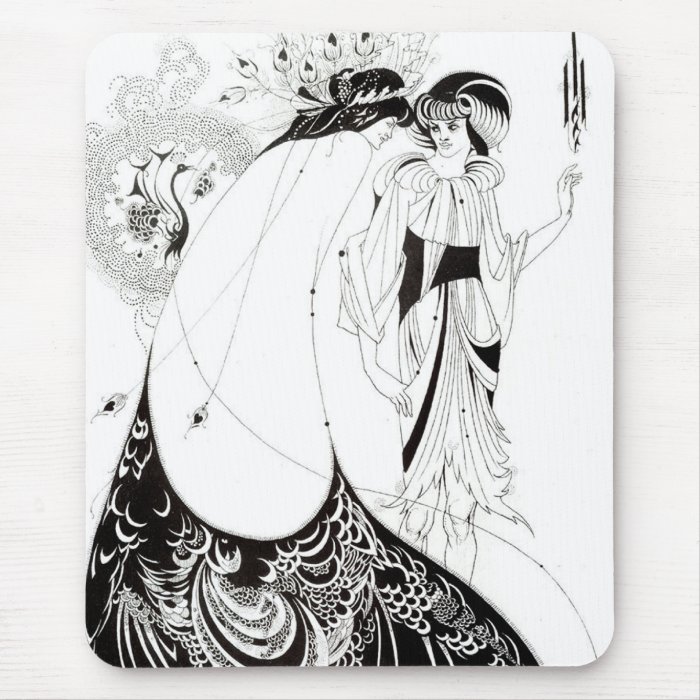 Aubrey Beardsley The Peacock Skirt Mouse Pad