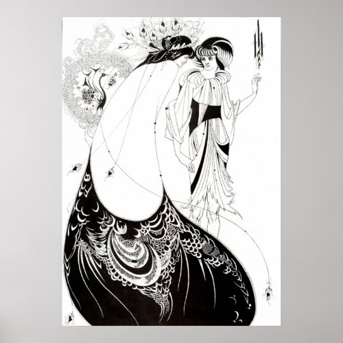 Aubrey Beardsley The Peacock Skirt Poster