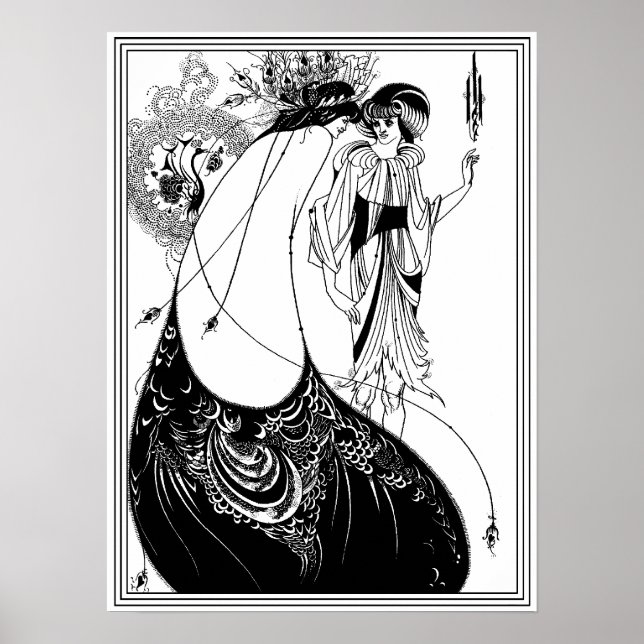 Aubrey Beardsley - The Peacock Skirt Poster (Front)