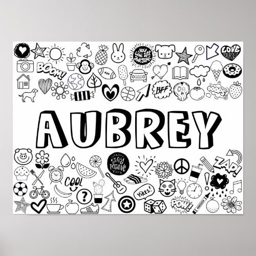 AUBREY Colour_it_Yourself Outline Design Poster