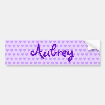 Aubrey In Purple Bumper Sticker by purplestuff at Zazzle