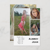 Aubrey Jean Comp Card | Design One (Front/Back)