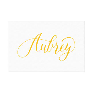 calligraphy modern canvas name aubrey sophia print prints wrapped