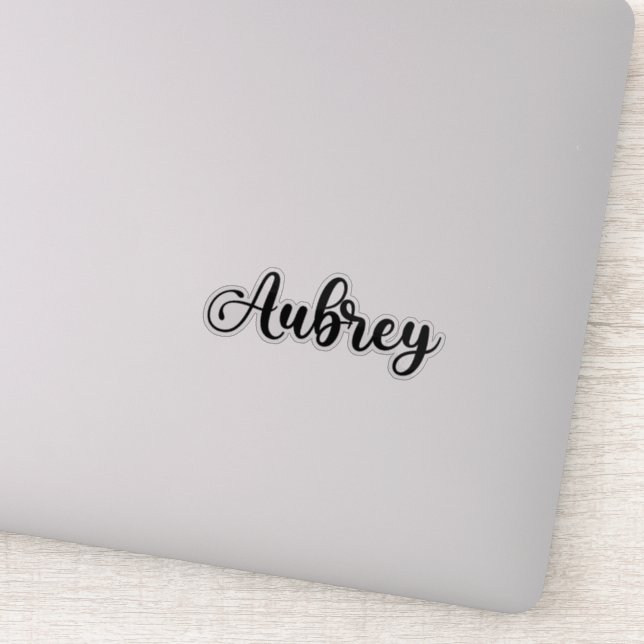 Aubrey Name - Handwritten Calligraphy Sticker (Detail)