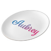 Aubrey Stylish Cursive Plate (Side)