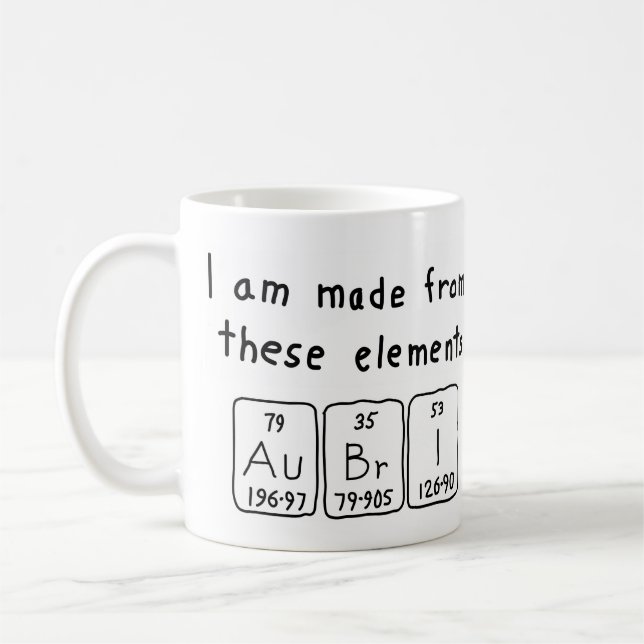 Aubri periodic table name mug (Left)
