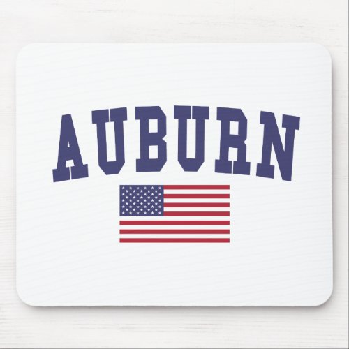 Auburn AL US Flag Mouse Pad