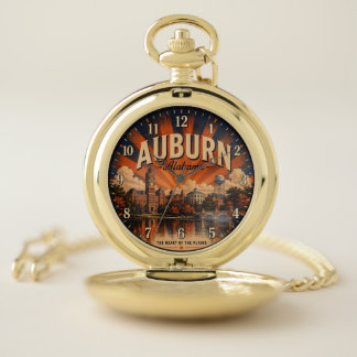 Auburn Alabama Historic College Town Pocket Watch