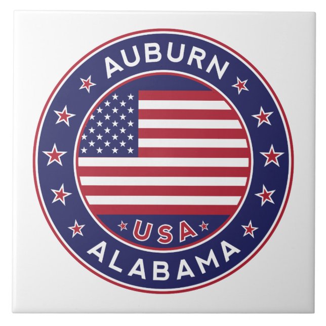 Auburn, Alabama, USA Ceramic Tile (Front)