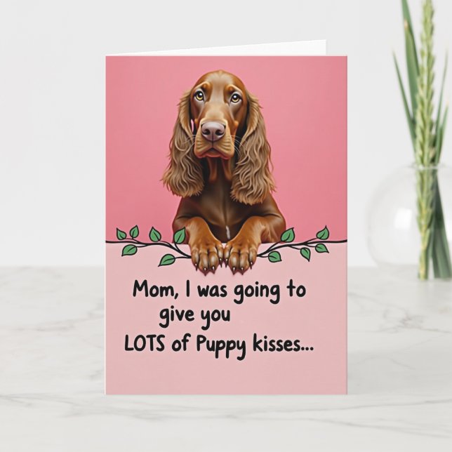 Auburn Dog Moms Puppy Kisses Card (Front)