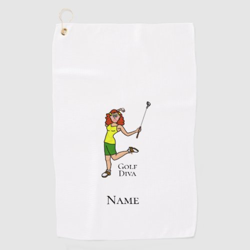 Auburn Female Golf Diva Golf Towel