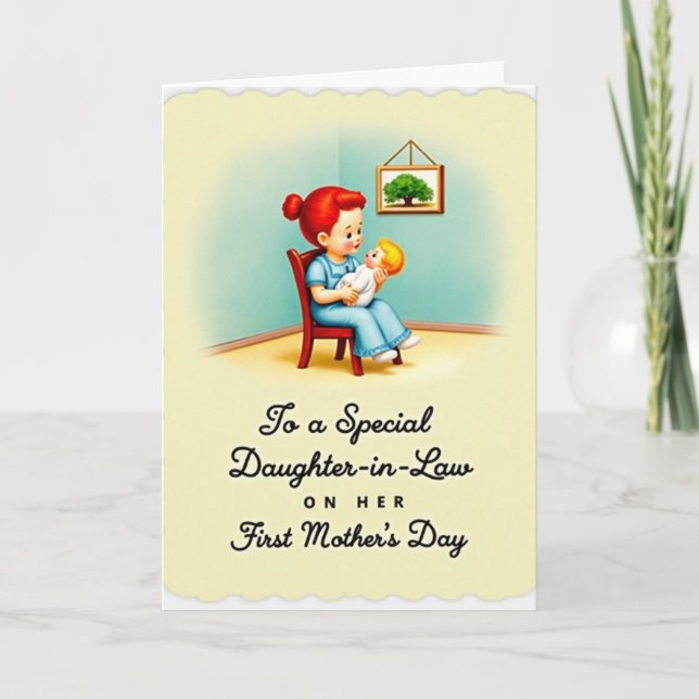 Auburn Hair Mothers Day Card (Front)