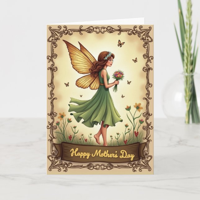 Auburn Haired Mothers Day Card (Front)