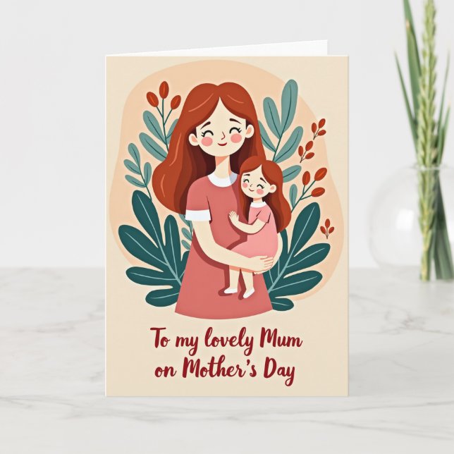 Auburn Haired Mum Card (Front)