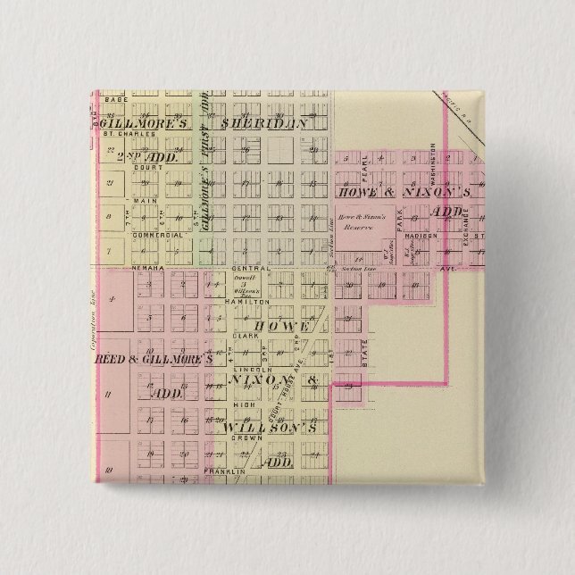 Auburn, Nebraska Pinback Button (Front)