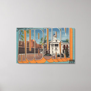 Auburn, New York - Large Letter Scenes Canvas Print