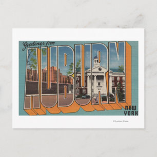 Auburn, New York - Large Letter Scenes Postcard