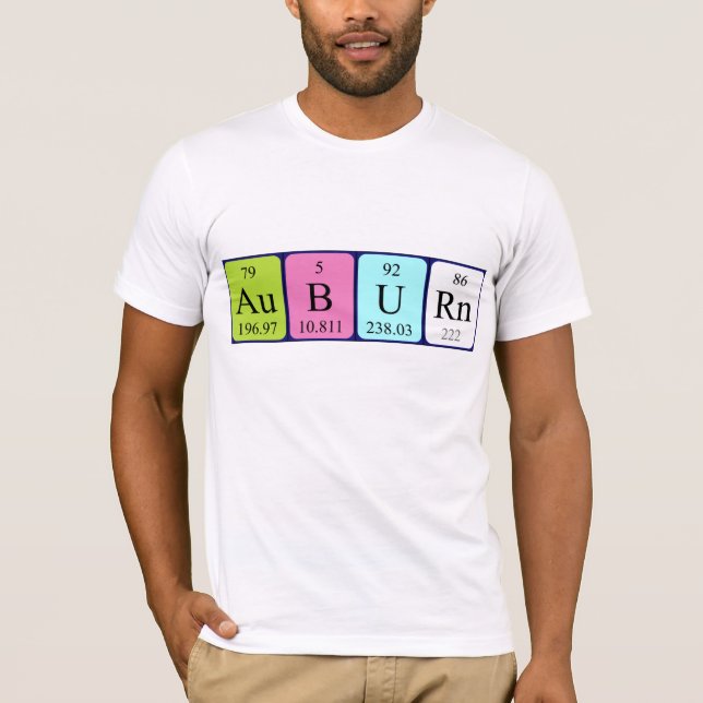 Auburn periodic table name shirt (Front)