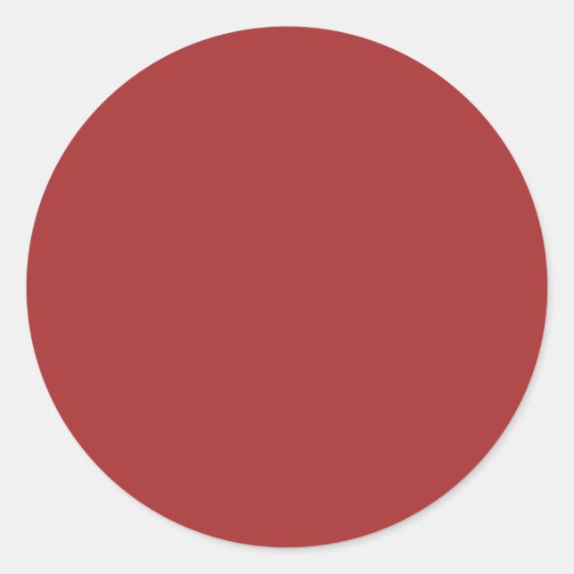 Auburn  (solid color)   classic round sticker (Front)