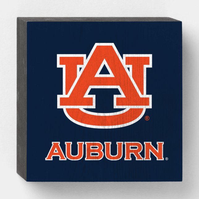 Auburn University | AU Auburn Wooden Box Sign (Front Horizontal)