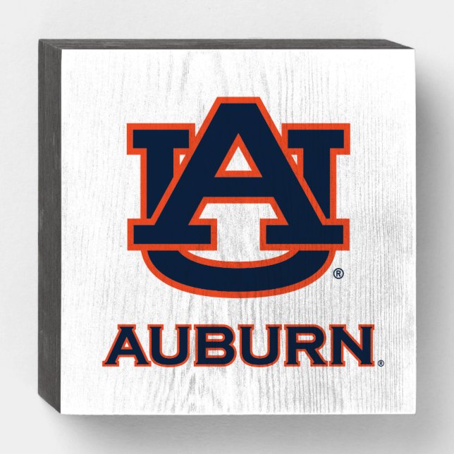 Auburn University | AU Auburn Wooden Box Sign (Front Horizontal)