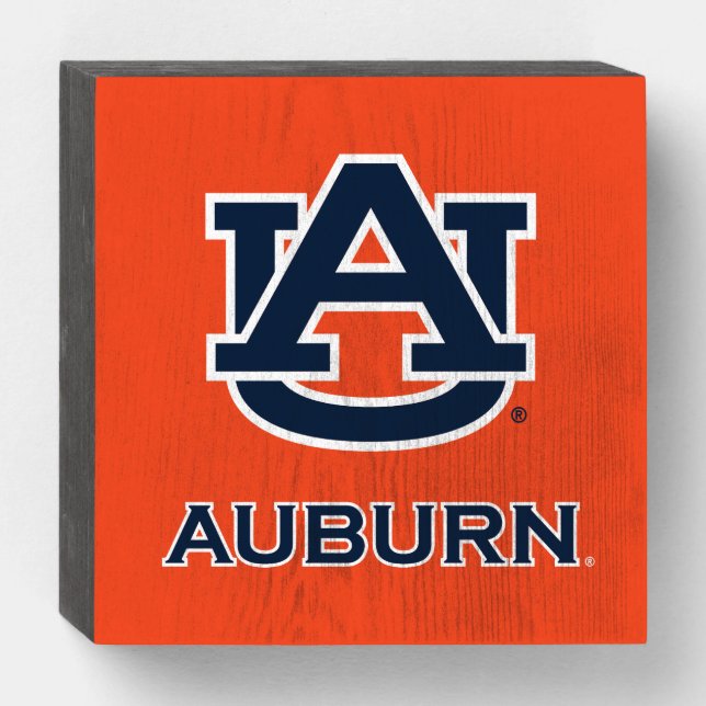 Auburn University | AU Auburn Wooden Box Sign (Front Horizontal)
