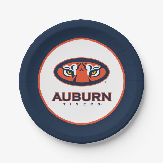 Auburn University | Auburn Tigers Paper Plates (Front)
