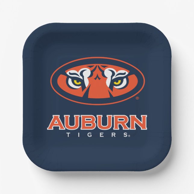 Auburn University | Auburn Tigers Paper Plates (Front)