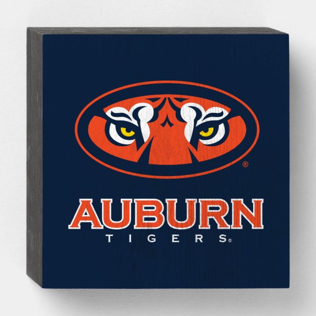 Auburn University | Auburn Tigers Wooden Box Sign (Front Horizontal)