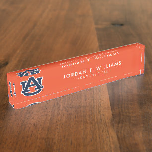 Auburn University Auburn UA Logo Desk Name Plate