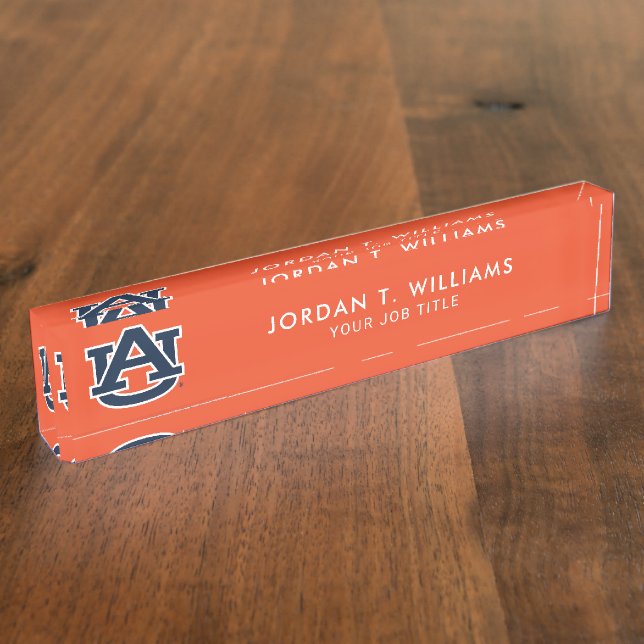 Auburn University | Auburn UA Logo Desk Name Plate (Side)