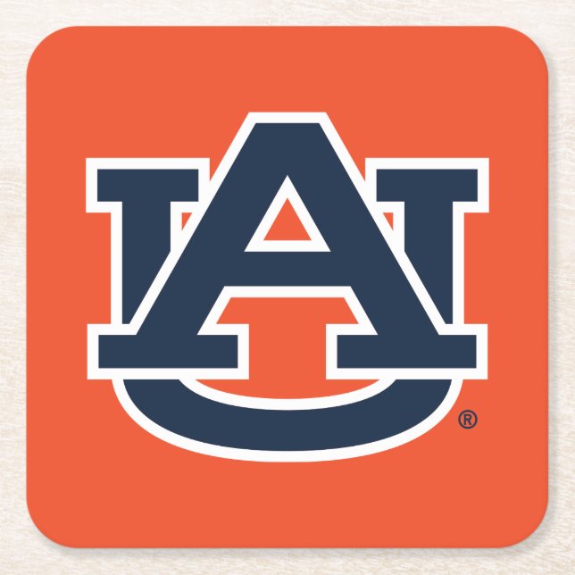 Auburn University | Auburn UA Logo Square Paper Coaster (Front)
