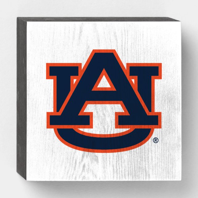 Auburn University | Auburn UA Logo Wooden Box Sign (Front Horizontal)