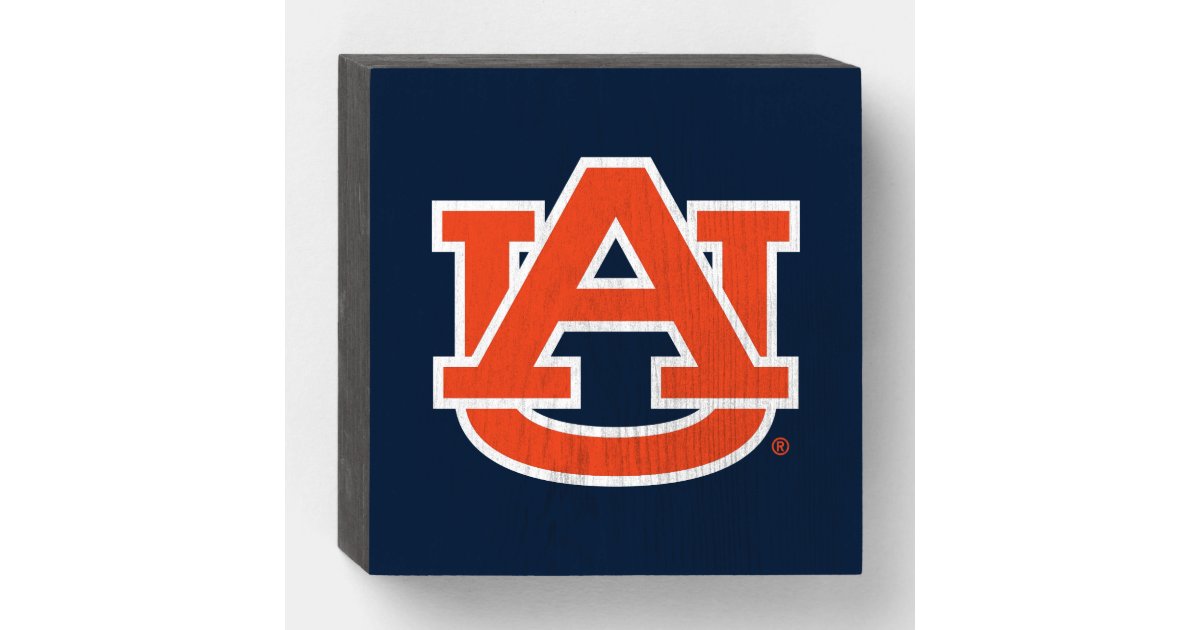 Auburn University | Auburn UA Logo Wooden Box Sign | Zazzle