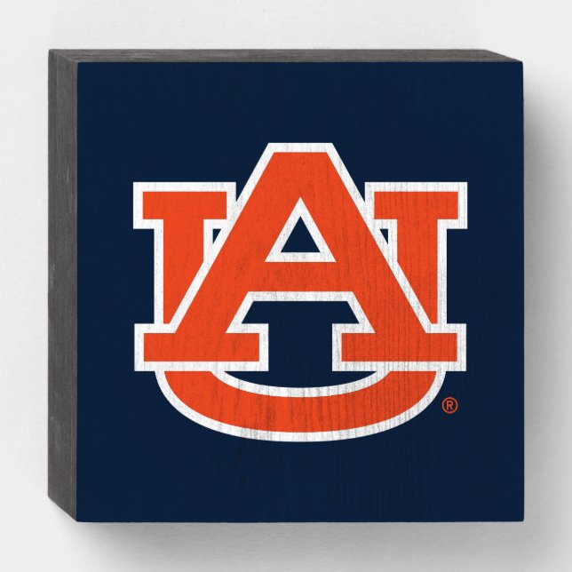 Auburn University | Auburn UA Logo Wooden Box Sign (Front Horizontal)