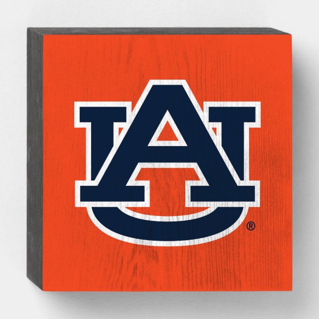 Auburn University | Auburn UA Logo Wooden Box Sign (Front Horizontal)