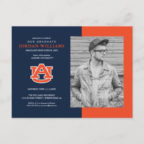 Auburn University  Future Grad Announcement Postcard