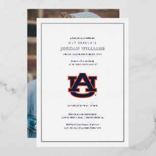Auburn University Graduation Auburn Tigers Foil Invitation