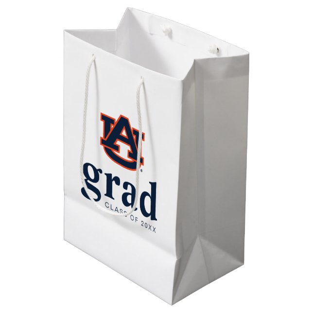 Auburn University Graduation | Auburn Tigers Medium Gift Bag (Front Angled)