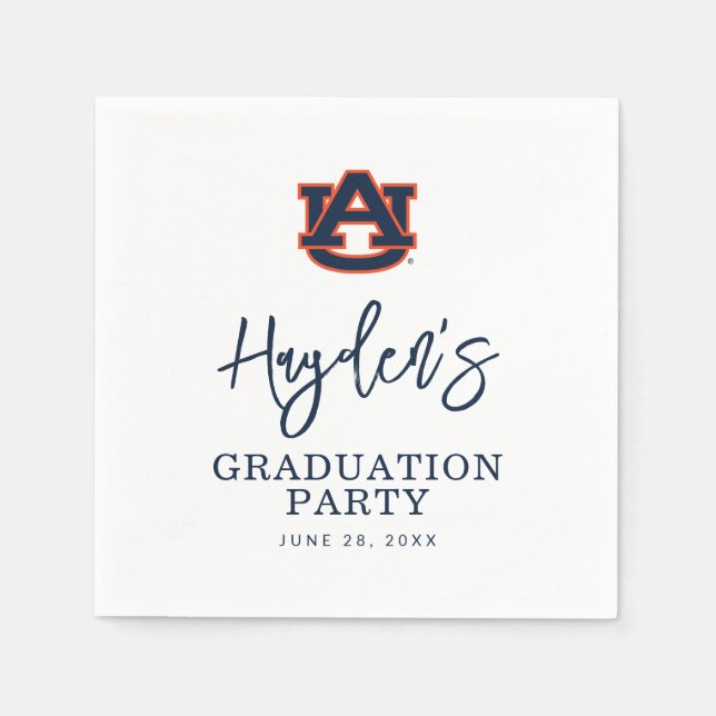 Auburn University Graduation | Auburn Tigers Napkins (Front)