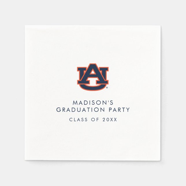 Auburn University Graduation | Auburn Tigers Napkins (Front)