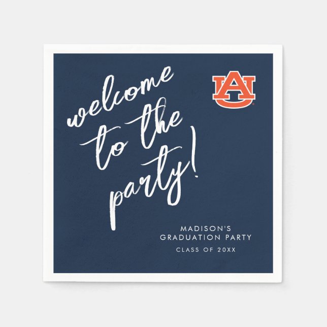 Auburn University Graduation – Auburn Tigers Napkins (Front)