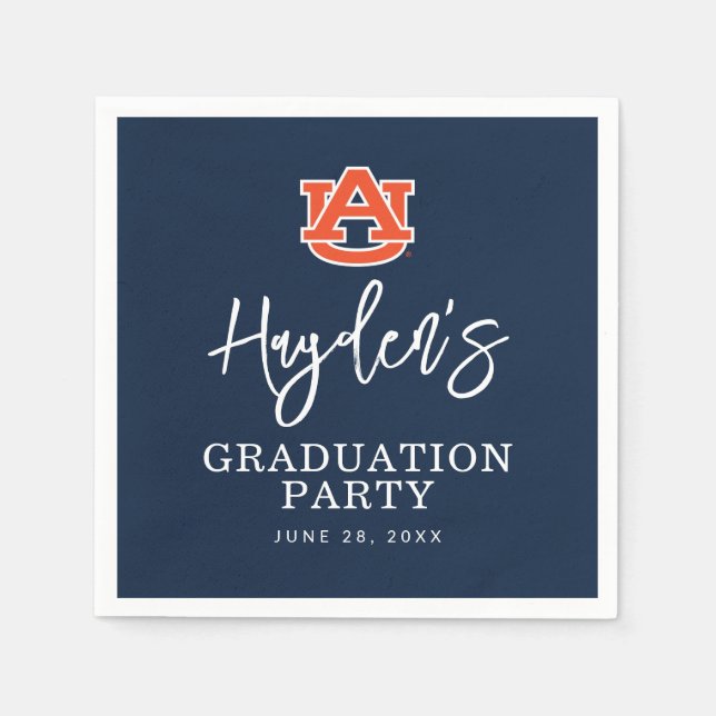 Auburn University Graduation – Auburn Tigers Napkins (Front)