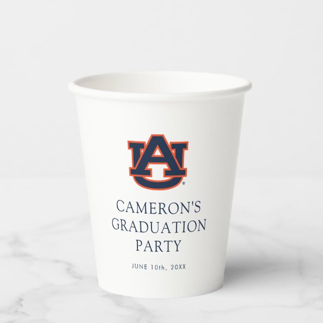 Auburn University Graduation | Auburn Tigers Paper Cups (Front)